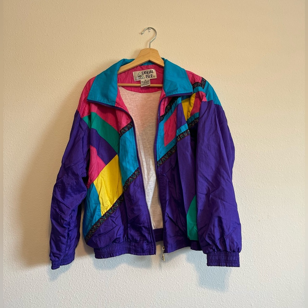 Vintage colorful windbreaker